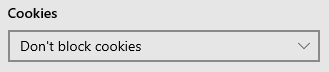 Don't block cookies